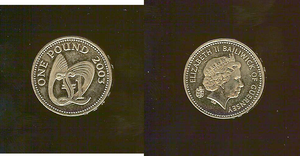 GUERNESEY 1 Pound (Livre) Elisabeth II  2003 FDC